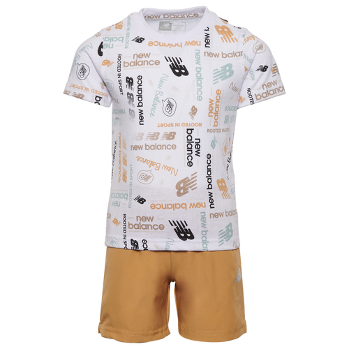 

Boys Preschool New Balance New Balance AOP T-Shirt/Hybrd Short Set - Boys' Preschool Dolce/White Size 7