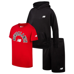 Boys' Toddler - New Balance 3 Piece Hoodie & T-Shirt & Shorts Set - Black/Team Red