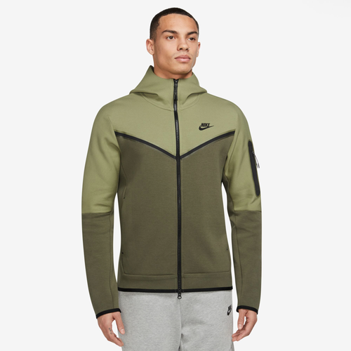 

Nike Mens Nike Tech Fleece Full-Zip Hoodie - Mens Alligator/Medium Olive/Black Size XL