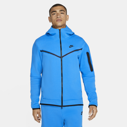 Men's - Nike Tech Fleece Full-Zip Hoodie - Light Photo Blue/Black