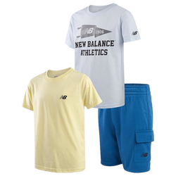Boys' Toddler - New Balance 3 Piece T-Shirt & Shorts Set - Ice Blue/Ice Blue
