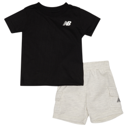 Boys' Infant - New Balance LBR T-Shirt & Cargo Shorts Set - Black/Black