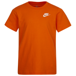 Boys' Preschool - Nike NSW Embroidered Futura T-Shirt - Orange/Orange