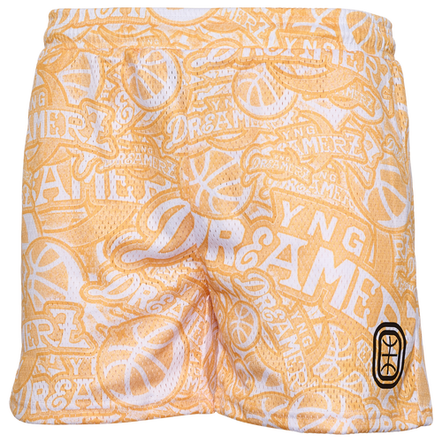 MENS - Overtime YNG Dreamerz Collage Shorts - Yellow/White