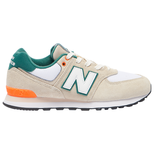 

New Balance Boys New Balance 574 - Boys' Grade School Shoes Beige/Green Size 05.0