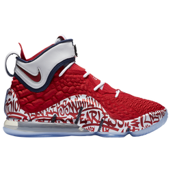 Men's - Nike LeBron 17 - Red/Red/White