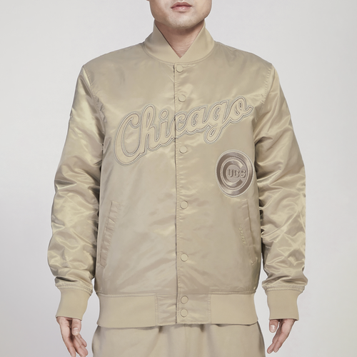 

Pro Standard Mens Pro Standard Cubs Tonal Satin Jacket - Mens Taupe Size XL