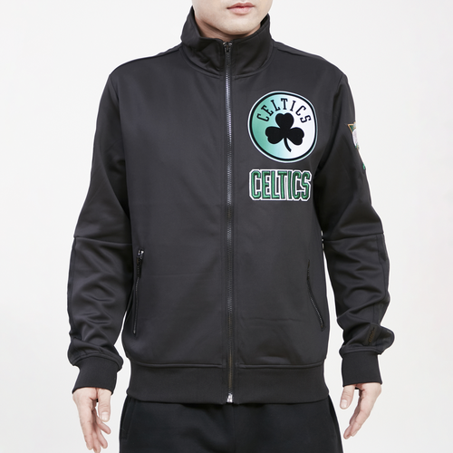 

Pro Standard Mens Pro Standard Celtics Track Top - Mens Black/Black Size L