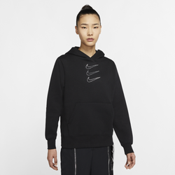 Women's - Nike NSW Fleece Hoodie RStone - Black/Black