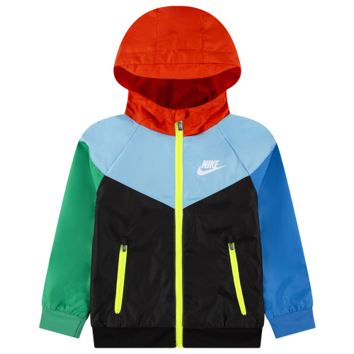 

Nike Boys Nike Windrunner Jacket - Boys' Toddler Grey/Aquarius Blue Size 4T