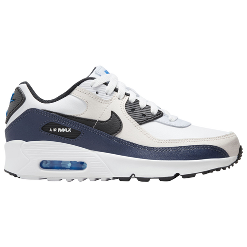 

Boys Nike Nike Air Max 90 Leather SE - Boys' Grade School Shoe Thunder Blue/Black/Phantom Size 04.0