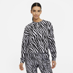 Women's - Nike Icon Clash Fleece Crew AOP - Purple Chalk/White