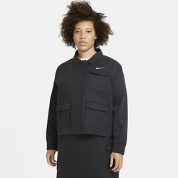 Women's - Nike Plus Size Swoosh Jacket Woven - Black/Black