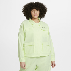 Women's - Nike Plus Size Swoosh Jacket Woven - Volt/Volt