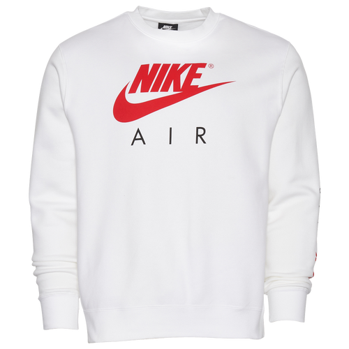 

Nike Mens Nike Air Crew Fleece - Mens White/Red Size S