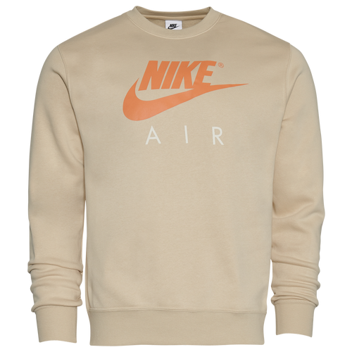 Nike Mens Air Crew Fleece In Rattan orange ModeSens