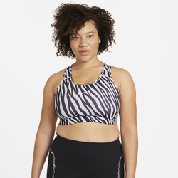 Women's - Nike Plus Size Swoosh Bra - Purple Chalk/White