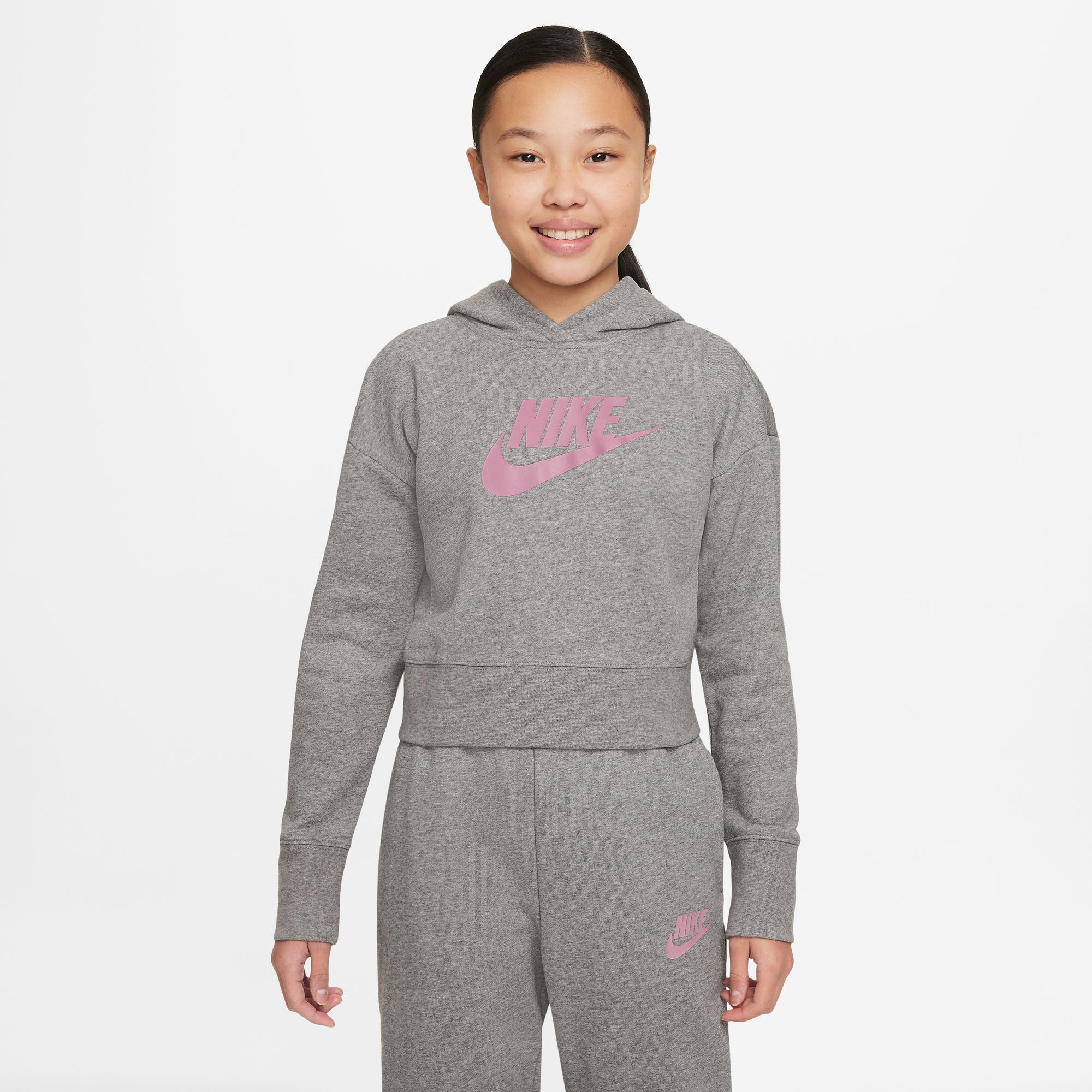 Nike HBR Crop Fit Hoddie - Girls' Grade School
