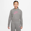 Nike HBR Crop Fit Hoddie - Girls' Grade School Gray/Pink