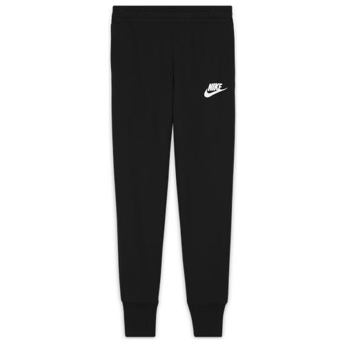 

Girls Nike Nike NSW Club FT High-Waisted Fitted Pants - Girls' Grade School White/Black Size L