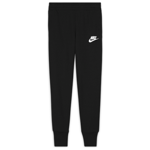 

Girls Nike Nike NSW Club FT High-Waisted Fitted Pants - Girls' Grade School White/Black Size M