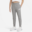 Nike NSW Club FT High-Waisted Fitted Pants - Girls' Grade School Carbon Heather/White