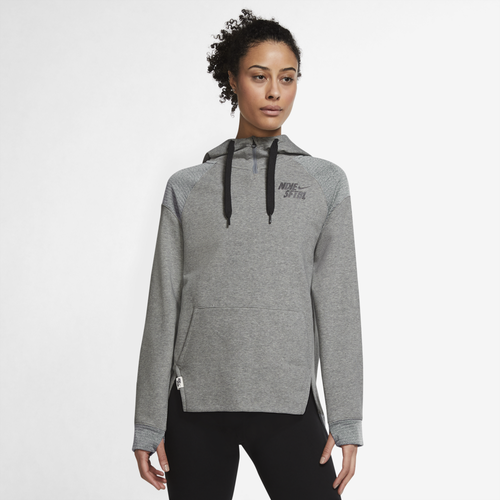 

Nike Womens Nike Dri-FIT Flux Softball SS Hoodie - Womens Dark Grey Heather/Cool Grey Size L