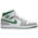 Jordan AJ1 Mid SE - Men's White/Pine Green/Light Smoke Grey