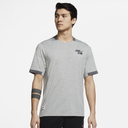 Men's - Nike Dri-FIT Flux Short Sleeve T-Shirt - Dark Grey Heather/Cool Grey