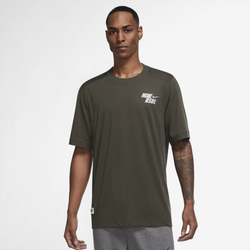 Men's - Nike Dri-FIT Flux Short Sleeve T-Shirt - Cargo Khaki/White