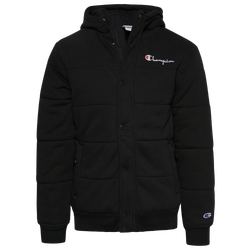 Men's - Champion Reverse Weave Puffer Jacket - Black/White