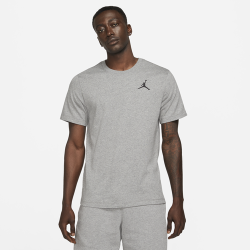 

Jordan Mens Jordan Jumpman Embroidered T-Shirt - Mens Black/Carbon Heather Size S