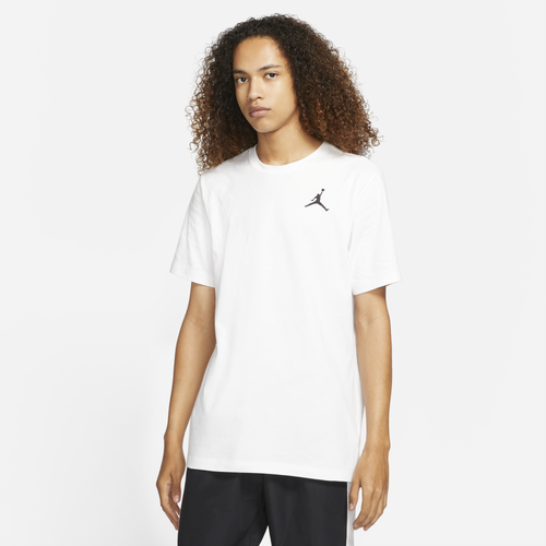

Jordan Mens Jordan Jumpman Embroidered T-Shirt - Mens White/Black Size L