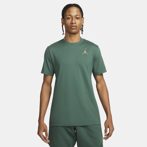 

Jordan Mens Jordan Jumpman Embroidered T-Shirt - Mens Noble Green/Brown Size XXL