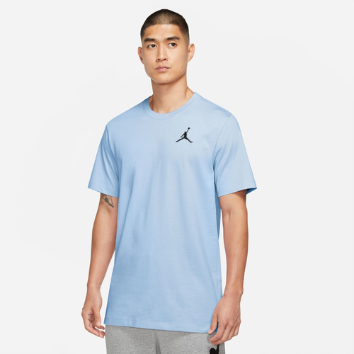 Jordan Mens  Jumpman Embroidered T-shirt In Blue/black