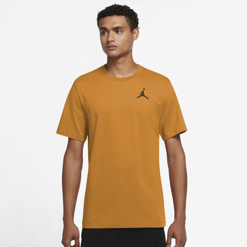 

Jordan Mens Jordan Jumpman Embroidered Crew - Mens Light Curry/Black Size S