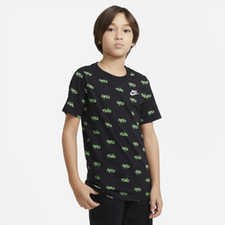 Boys' Grade School - Nike Script T-Shirt - Black/Volt