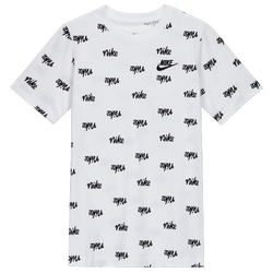 Boys' Grade School - Nike Script T-Shirt - White/Black