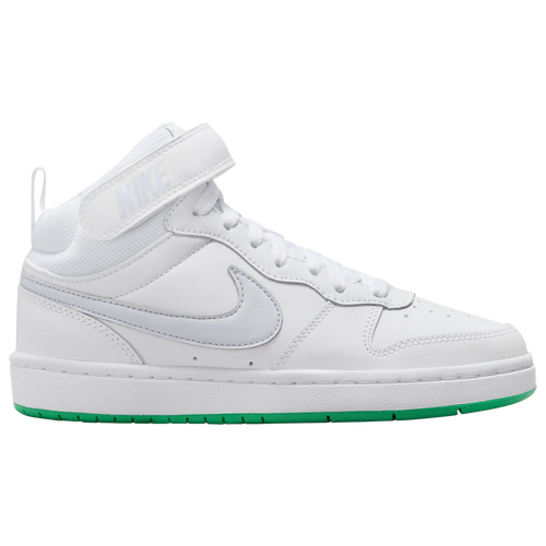 

Nike Court Borough Mid 2 - Boys' Grade School White/Football Grey/Stadium Green Size 06.0