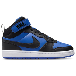 Boys' Grade School - Nike Court Borough Mid 2 - Game Royal/Black/White