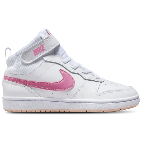 

Nike Court Borough Mid 2 - Boys' Preschool White/Pinksicle/Arctic Orange Size 11.0