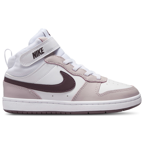 BOYS - Nike Court Borough Mid 2 - White/Burgundy Crush Platinum Violet