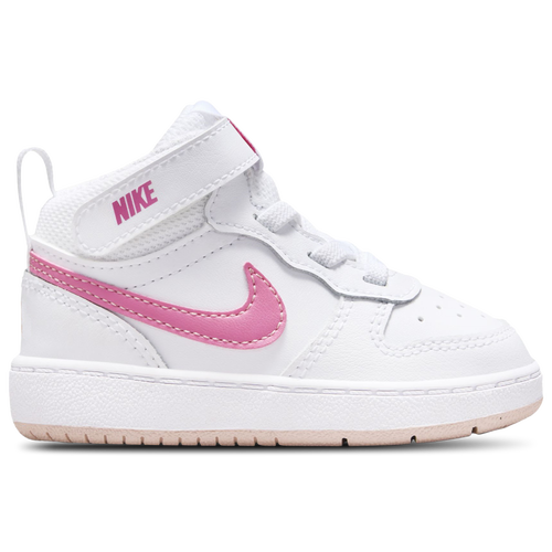 

Nike Boys Nike Court Borough Mid 2 - Boys' Toddler Basketball Shoes White/Arctic Orange/Pinksicle Size 7.0