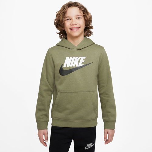 

Nike Boys Nike Club HBR Pullover Hoodie - Boys' Grade School Green Size S