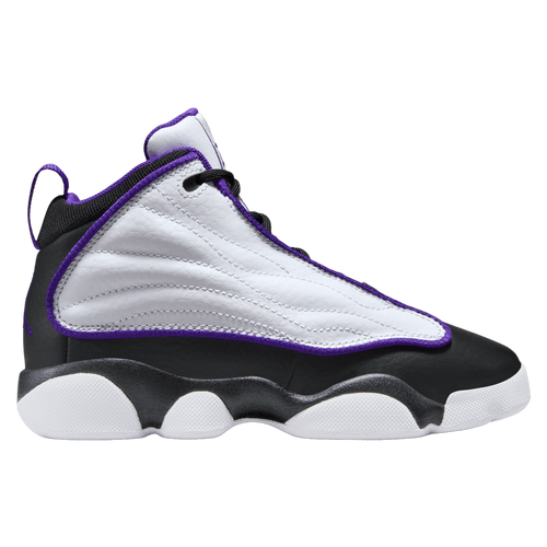 

Jordan Boys Jordan Pro Strong - Boys' Preschool Basketball Shoes White/Electro Purple/Black Size 11.0
