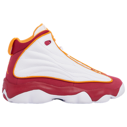 Boys' Grade School - Jordan Pro Strong - White/Vivid Orange/Cardinal Red