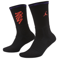 Men's - Jordan Flt Crew Socks - Black/Orange