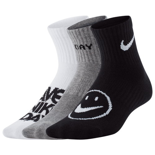 

Adult Nike Nike HND 3 Pack Quarter Socks - Adult Black/White/Grey Size M