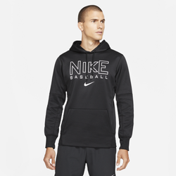 Men's - Nike Baseball Therma Fleece Hoodie - Black/White