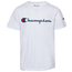 Champion Logo T-Shirt - Grade School White/Blue